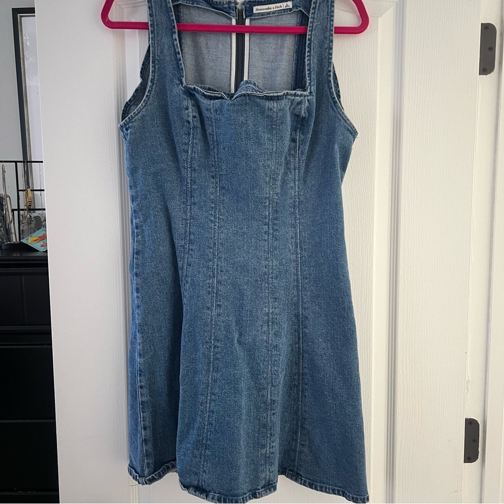 Abercrombie Squareneck Denim Mini Dress size large